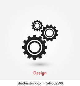 gear icon vector, flat design best vector icon