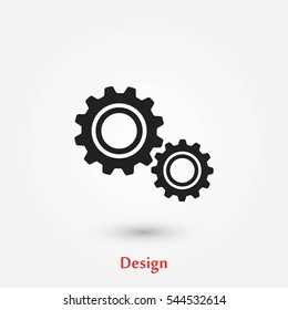 gear icon vector, flat design best vector icon