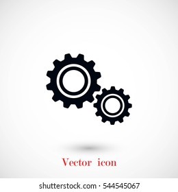 gear icon vector, flat design best vector icon