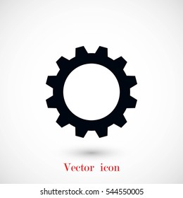gear icon vector, flat design best vector icon