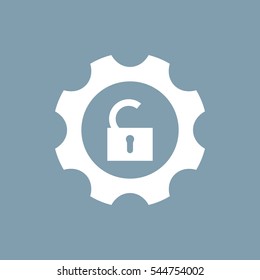 Gear Icon Vector flat design style