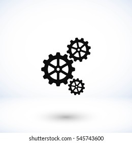 gear icon vector, flat design best vector icon