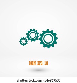 gear icon vector, flat design best vector icon