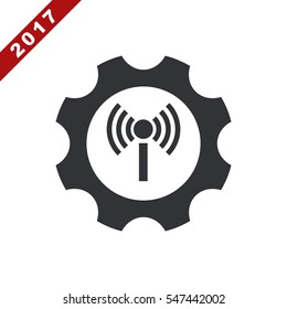 Gear Icon Vector flat design style