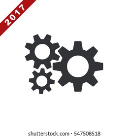 Gear Icon Vector flat design style