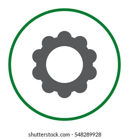 Gear Icon Vector flat design style