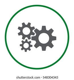 Gear Icon Vector flat design style