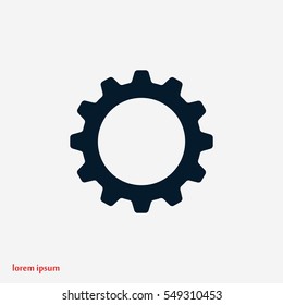 gear icon vector, flat design best vector icon