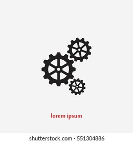 gear icon vector, flat design best vector icon