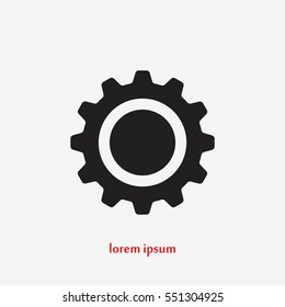 gear icon vector, flat design best vector icon