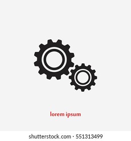 gear icon vector, flat design best vector icon