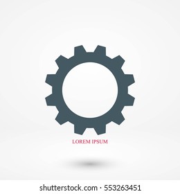 gear icon vector, flat design best vector icon