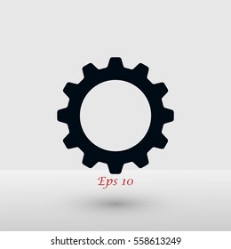 gear icon vector, flat design best vector icon