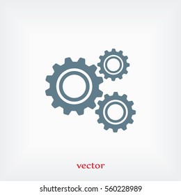 gear icon vector, flat design best vector icon