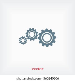 gear icon vector, flat design best vector icon