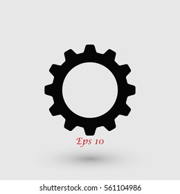 gear icon vector, flat design best vector icon