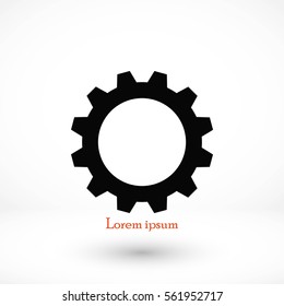 gear icon vector, flat design best vector icon