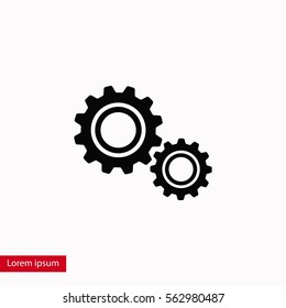 gear icon vector, flat design best vector icon