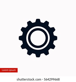 gear icon vector, flat design best vector icon
