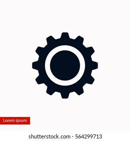 gear icon vector, flat design best vector icon
