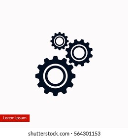 gear icon vector, flat design best vector icon
