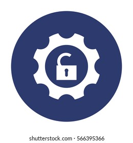 Gear Icon Vector flat design style