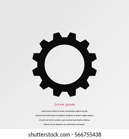 gear icon vector, flat design best vector icon