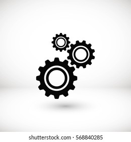 gear icon vector, flat design best vector icon