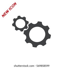 Gear Icon Vector flat design style