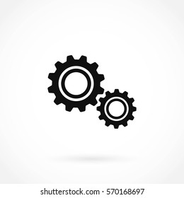 gear icon vector, flat design best vector icon