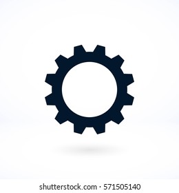 gear icon vector, flat design best vector icon