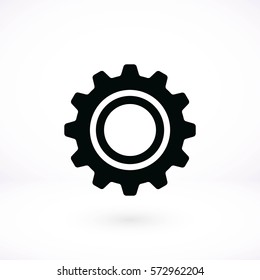 gear icon vector, flat design best vector icon
