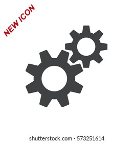 Gear Icon Vector flat design style