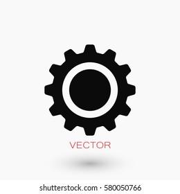 gear icon vector, flat design best vector icon