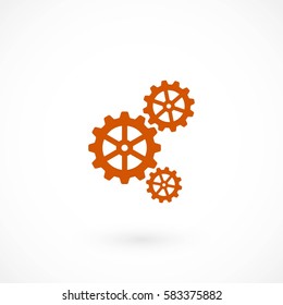 gear icon vector, flat design best vector icon
