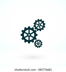 gear icon vector, flat design best vector icon