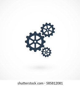 gear icon vector, flat design best vector icon