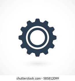 gear icon vector, flat design best vector icon