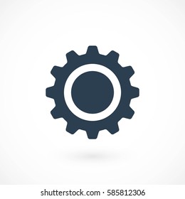 gear icon vector, flat design best vector icon