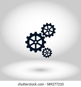 gear icon vector, flat design best vector icon