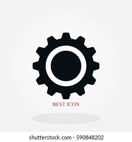 gear icon vector, flat design best vector icon