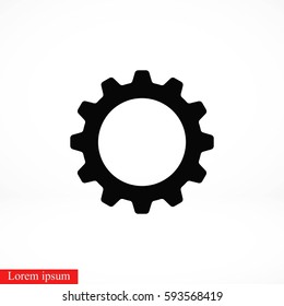 gear icon vector, flat design best vector icon