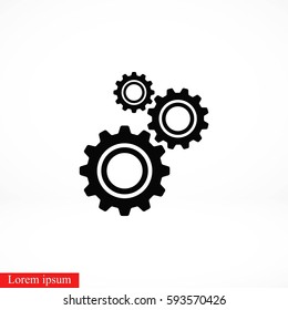 gear icon vector, flat design best vector icon