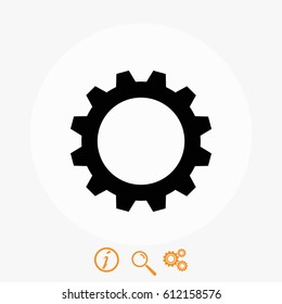 gear icon vector, flat design best vector icon