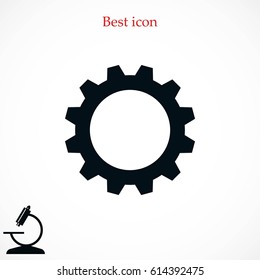 gear icon vector, flat design best vector icon