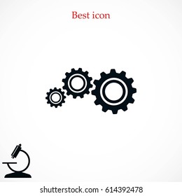 gear icon vector, flat design best vector icon