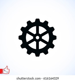 gear icon vector, flat design best vector icon