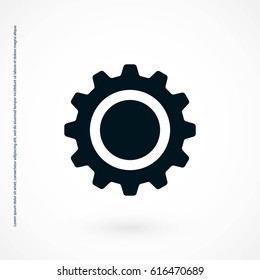 gear icon vector, flat design best vector icon