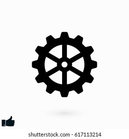 gear icon vector, flat design best vector icon
