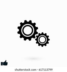 gear icon vector, flat design best vector icon